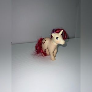 1983 vintage my little pony moondancer white unicorn with moon stars